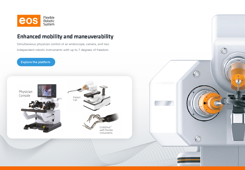 Homepage redesign for flexible robotic surgery system