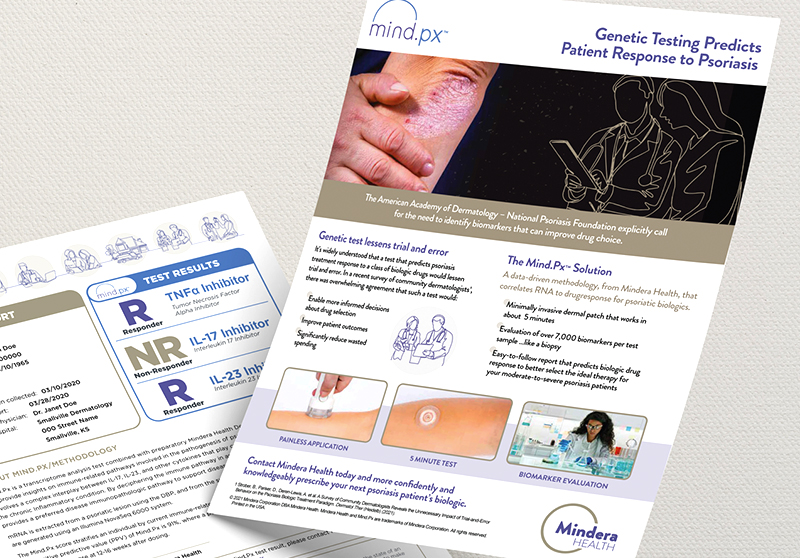 Psoriasis genetic testing flyer design
