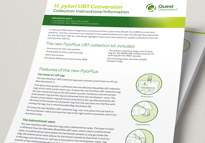 Flyer design with custom line art for test instructions